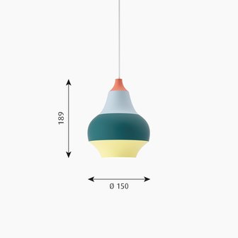Louis Poulsen Cirque &Oslash; 150/220/380 hanglamp, verlichting