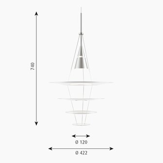 Louis Poulsen Enigma &Oslash; 425/545/825 hanglamp, verlichting 