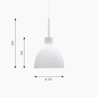 Louis Poulsen Toldbod 155/220 Glas Hanglamp 