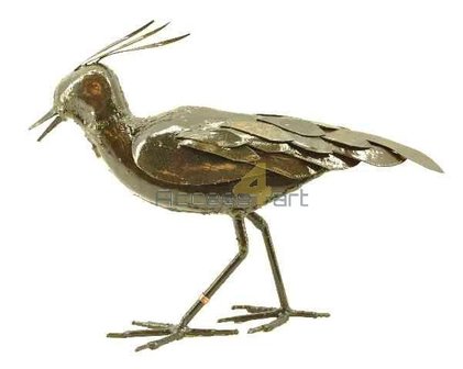 Metalen vogel, kievit vogel. Tuinvogel uit Zimbabwe. Birds of Zimbabwe metalen vogels in tuin uit Afrika.