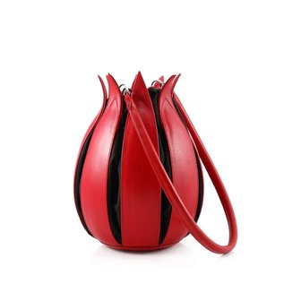 by-Lin Tas Tulip Classic rood/zwart 070111 tulp