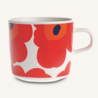 Marimekko servies Oiva/Unikko koffiekop rood 2 dl 063429-001