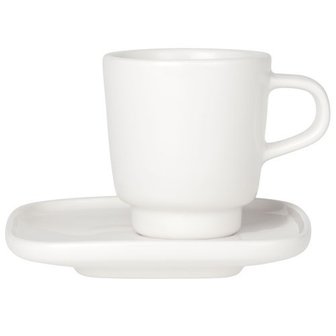 Marimekko servies Oiva espresso kop en schotel wit/zwart 065320-100