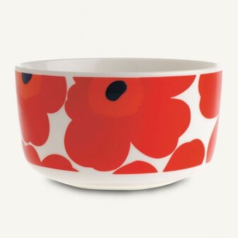 Marimekko servies Oiva/Unikko kom rood 5 dl 063433-001