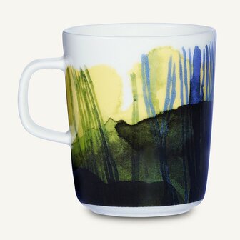 Marimekko servies Oiva beker zwart/groen 2,5 dl 067070-166