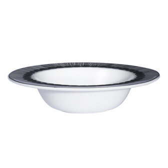 Marimekko servies Oiva diep bord wit/zwart 2,5 dl 066683-190