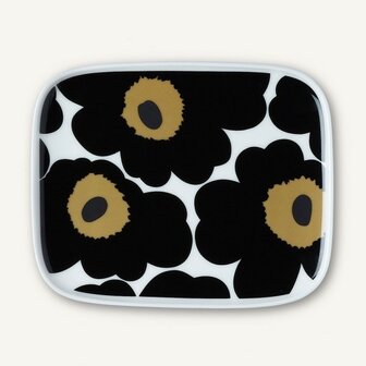 Marimekko servies Oiva/Unikko schotel zwart 063436-030