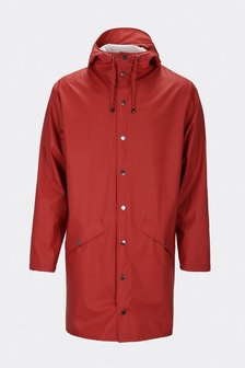 Rains Regenjas Long Jacket unisex rood 1202-20
