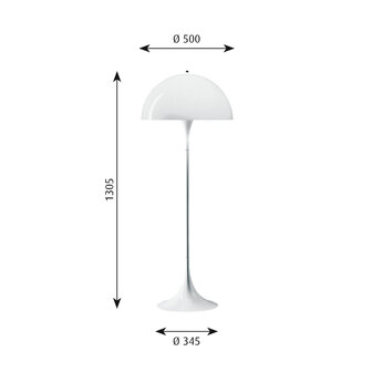 Louis Poulsen Panthella staande lamp acryl, verlichting