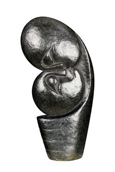 Speksteen beeld verliefd koppel en mensen. Stenen beeld koppel 2 personen