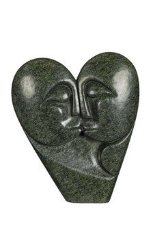 speksteen beeld harten lovers met geliefden en koppels. man en vrouw stenen beeld uit Zimbabwe, afrika