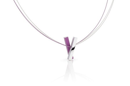 CLIC paarse Ketting aluminium met magneet C117P