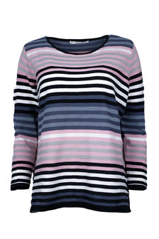 Mansted kleding Lela trui zwart accent rose