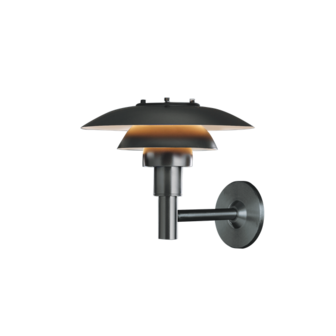 Louis Poulsen buitenlamp PH3-2&frac12; wandlamp zwart