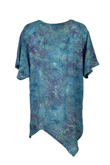 Unikat Artwear kleding shirt 151 fuchsia blauw paars