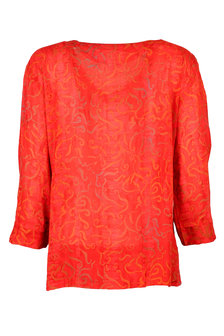 Unikat Artwear kleding blouse 120 rood