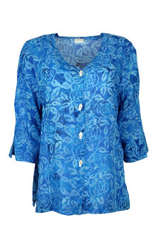 Unikat Artwear kleding blouse 122 blauw
