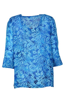 Unikat Artwear kleding blouse 122 blauw