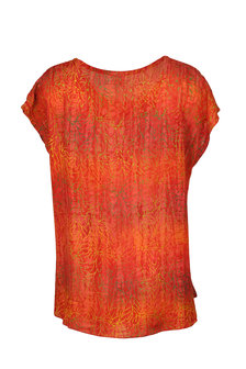 Unikat Artwear kleding blouse 180 oranje rood