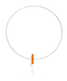 CLIC oranje Ketting aluminium met magneet C116O