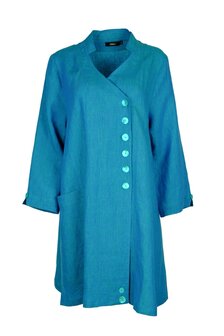 Ralston linnen jasje Atam turquoise 56056