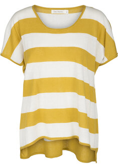 Two Danes shirt top Lucienne oker wit