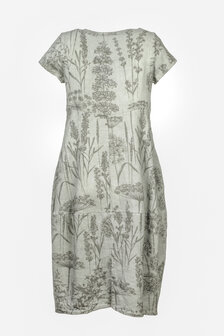 Blueberry Italia linnen jurk grijs 9088-45