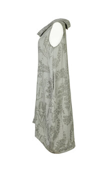 Blueberry Italia linnen jurk grijs 9043-45