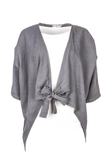 Blueberry Italia linnen jasje grijs 9027