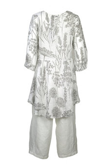 Blueberry Italia linnen broek wit 9029