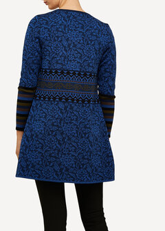 Oleana Long Cardigan 168 W blauw