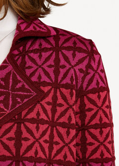 Oleana Long Cardigan 338 K bordeaux
