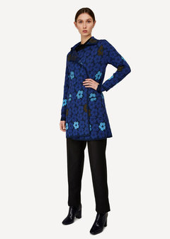 Oleana Long Cardigan 358 W blauw