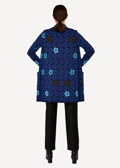 Oleana Long Cardigan 358 W blauw