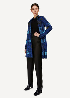 Oleana Long Cardigan 358 W blauw