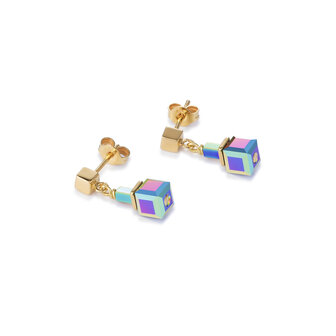 Coeur de Lion Oorbellen 4947/ /1535 Multicolor Rainbow-Gold