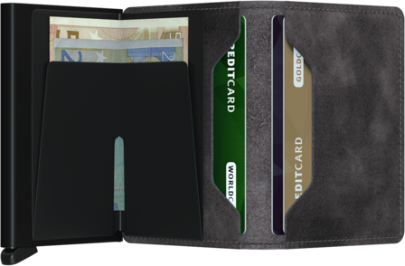 Secrid Slimwallet S Vintage Grey Black portemonnee