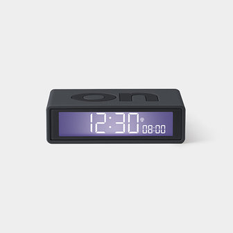 LEXON Flip Clock RCC Rubber  Donker Grijs LR150G9