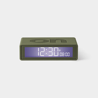 LEXON Flip Clock RCC Rubber Kaki LR150K9