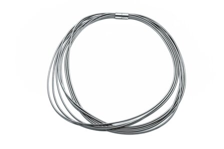 La Molla Collier Twist metalen ketting veren 140871