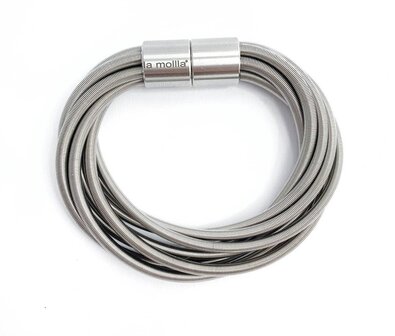 La Molla Armband Twist metalen veren roestvast staal armband 140870 