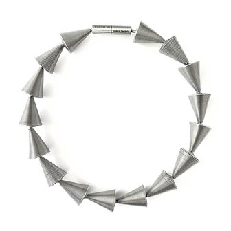 La Molla Collier cone metalen veren ketting 14013