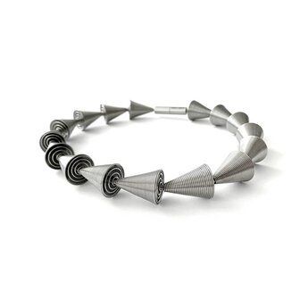 La Molla Collier cone metalen veren ketting 14013