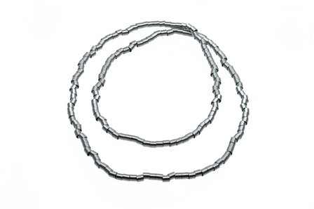 La Molla Collier Zanzibar ketting met metalen veren 14075