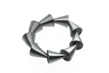 La Molla Armband C&ocirc;ne metalen veren itali&euml; en frankrijk 14012