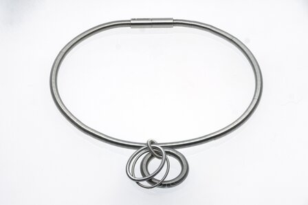 La Molla Collier Sense lange ketting metalen veren roestvrij staal 140463