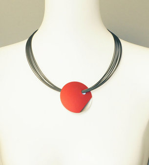 Step by Step ketting 600494 rood, zilver aluminium en roestvrij staal 2 kanten draagbaar