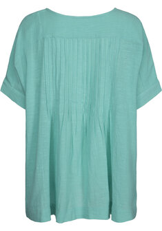 Two Danes Top Shirt Greta Turkoois, Scandinavische kleding