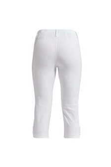 Laurie broek, model Dora Regular Capri 3/4 basis viscose wit 28042-10970