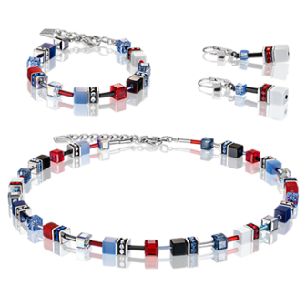 Coeur de Lion Ketting 2838/ /0703 Blue-Red